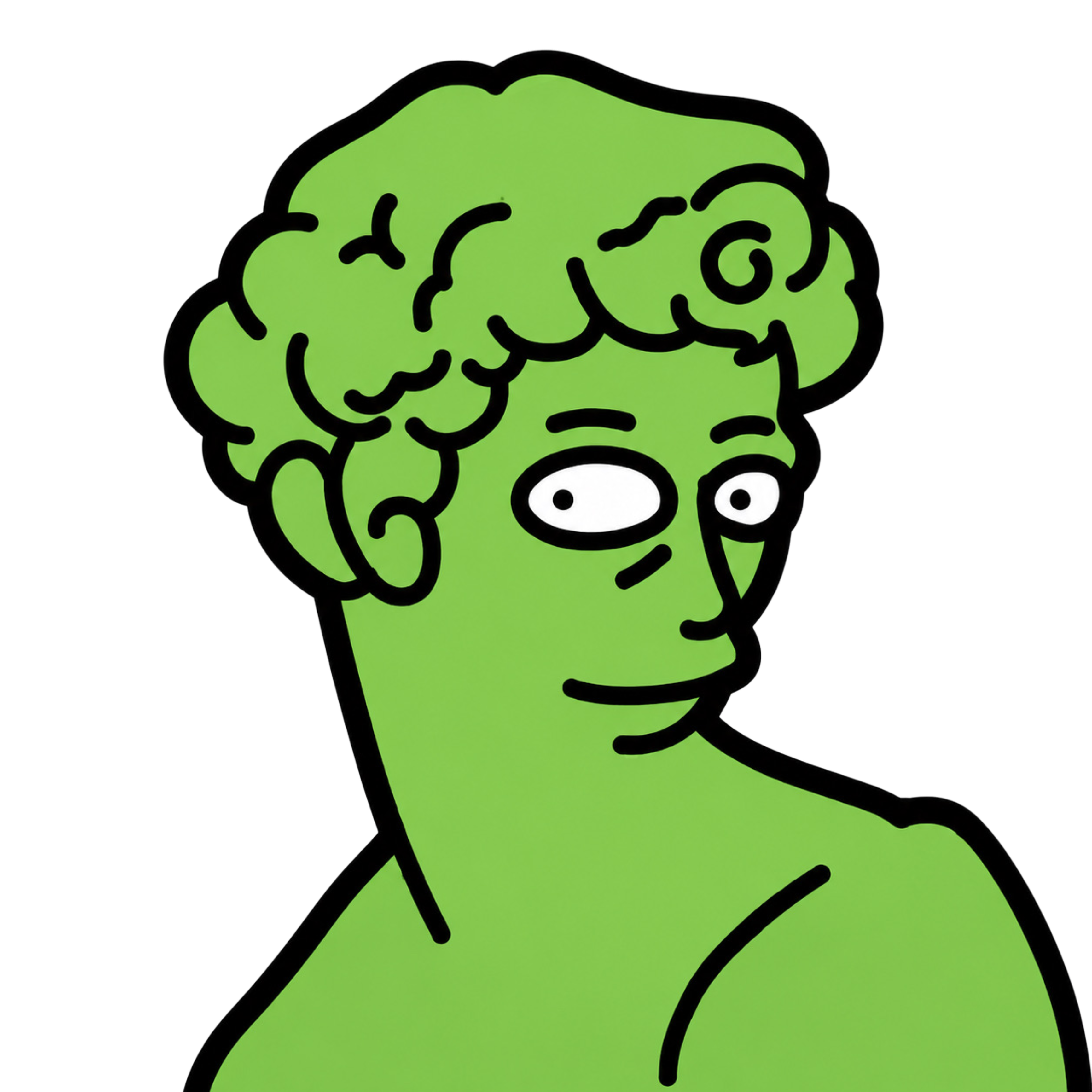 green mascot illustration